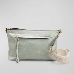 ISABEL MARANT | Nessah almond green leather shoulder bag